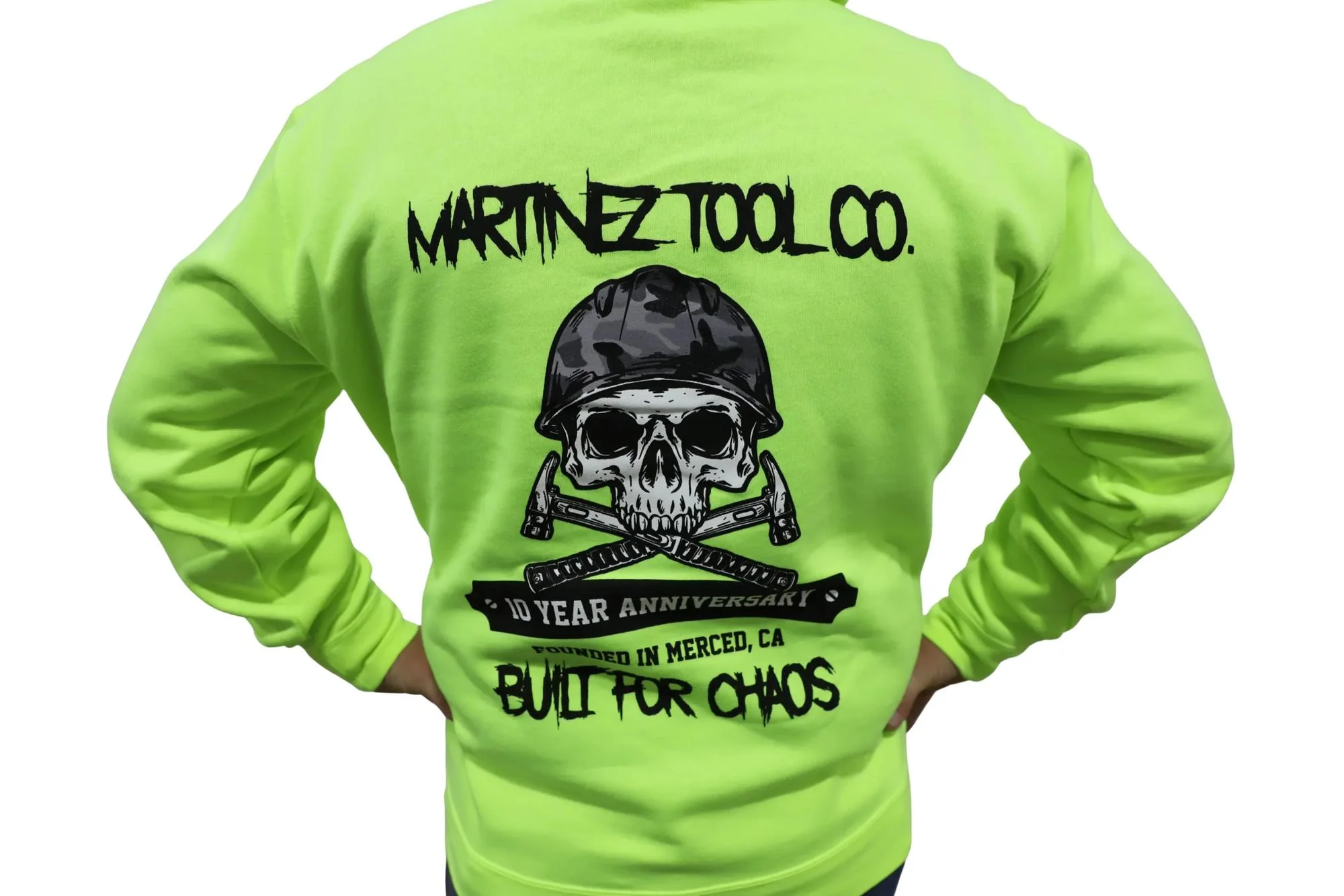 Martinez 10 Year Anniversary Hoodie - Safety Yellow - Large - Image 2
