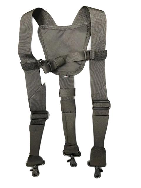 Martinez Heavy Duty Comfort Suspenders - Black & Red - Image 3