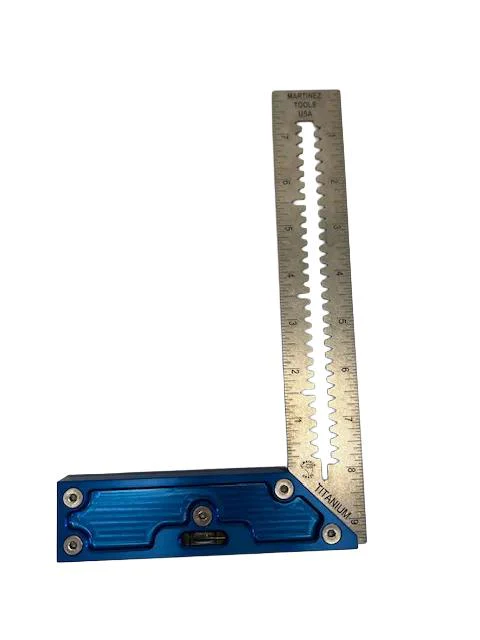 Martinez - Titanium Precision Square - (Blue Anodized Heel) - Image 4
